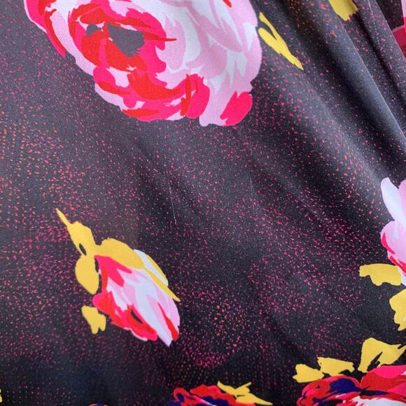 MSGM Size M Brown Multi Color Polyester Floral Bow A-Line Dress - Picture 8 of 11